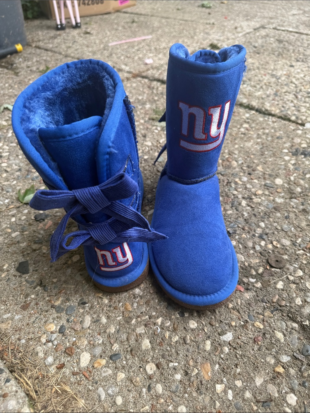NFL Girls Blue Winter Bow Boots